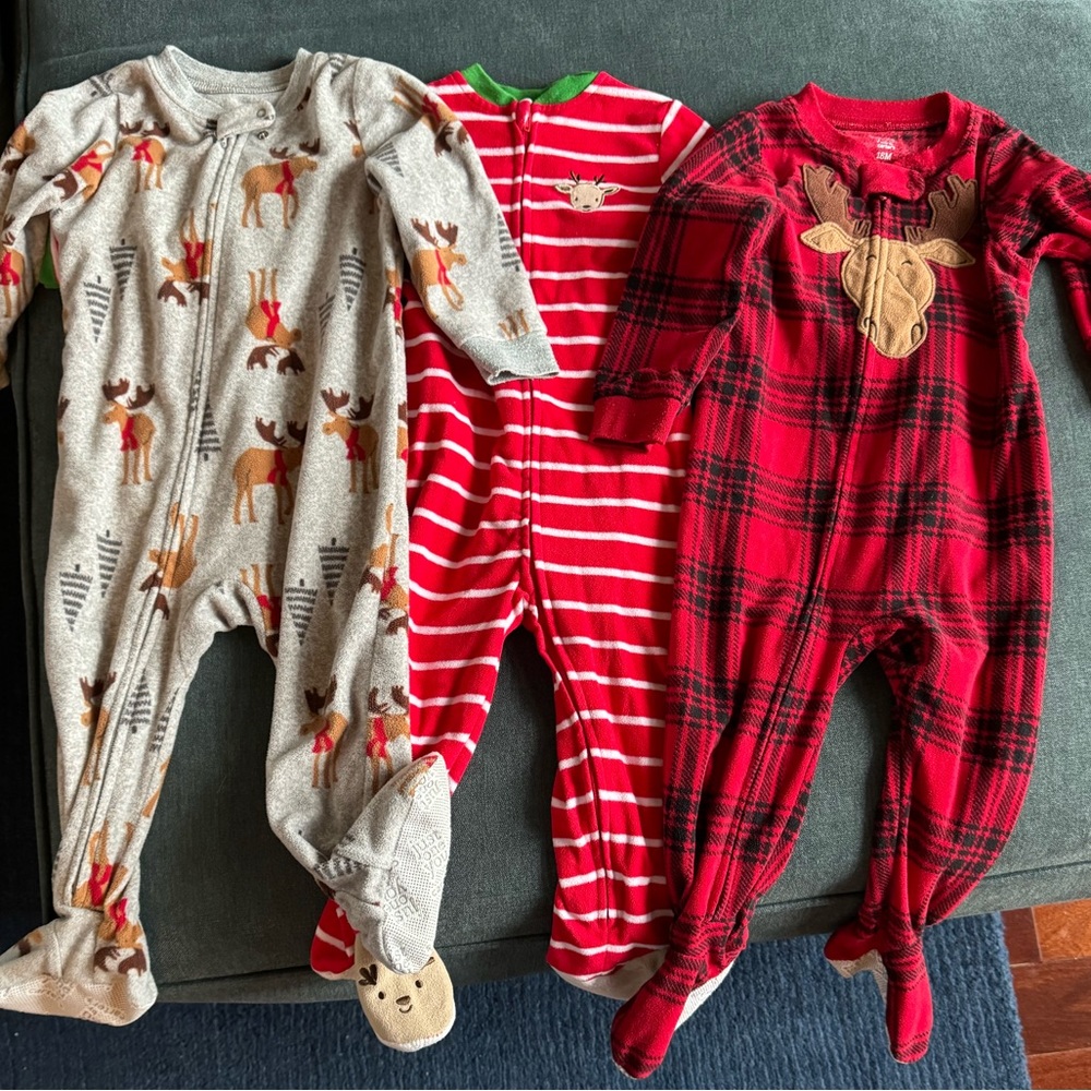 Fleece Christmas jammies set of 3